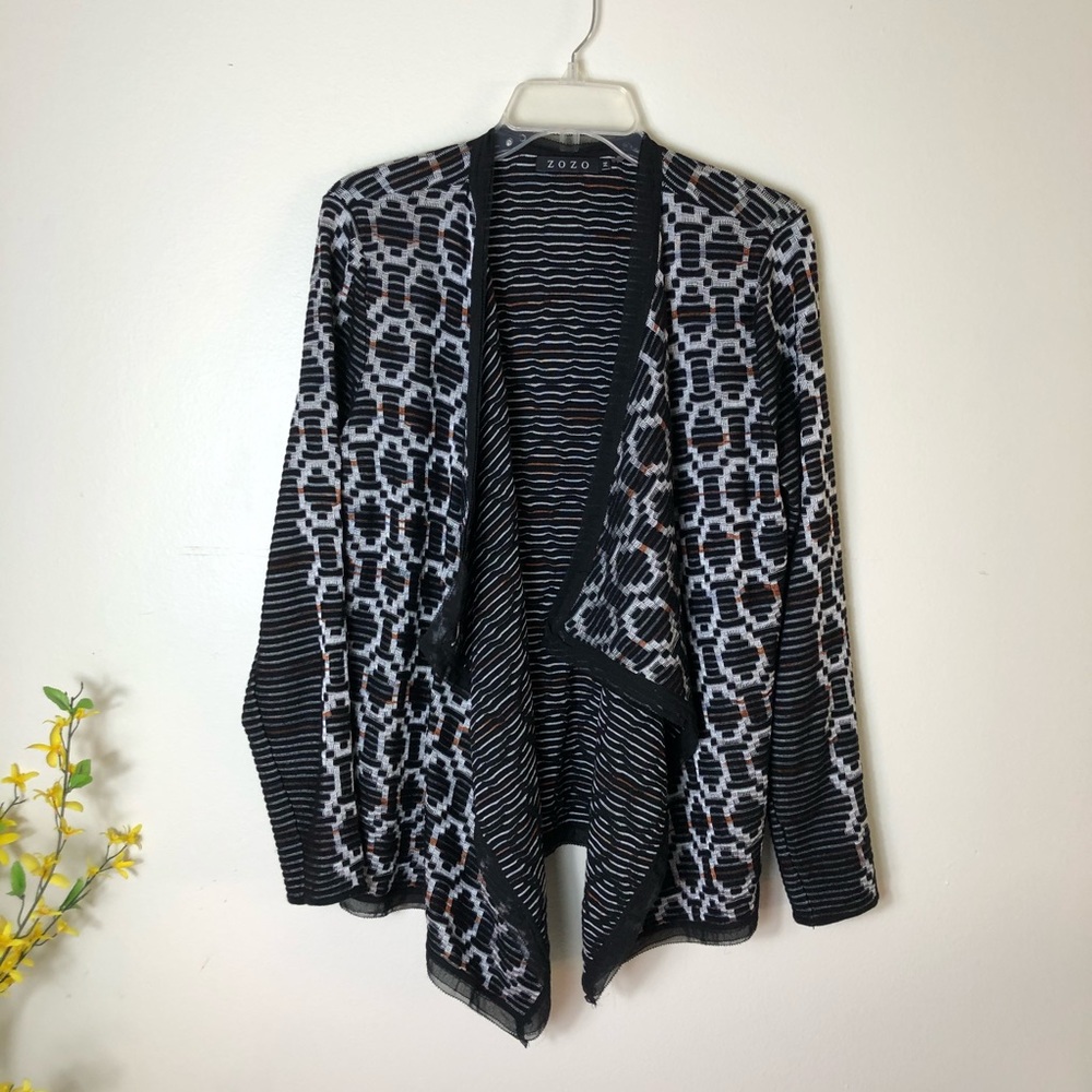 ZOZO Cardigan size M black/white fall colors